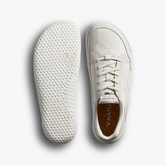 Vivobarefoot Womens Gobi II Premium Leather Sneaker in Limestone - Picture 8 of 13
